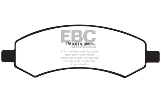 EBC DP41738R 06-09 Chrysler Aspen 4.7 Yellowstuff Front Brake Pads