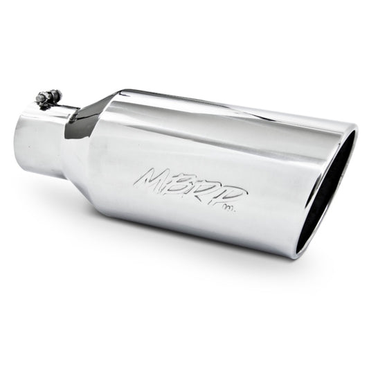 MBRP T5126 Universal Tip 7inch O.D. Rolled End 4inch inlet 18inch length - T304 (SINGLE TIP)
