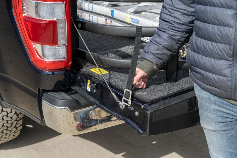 AMP Research 74803-01A 04-22 Ford F-150 Bedxtender HD Sport - Black (Optional No-Drill Brkt 74602-01A)