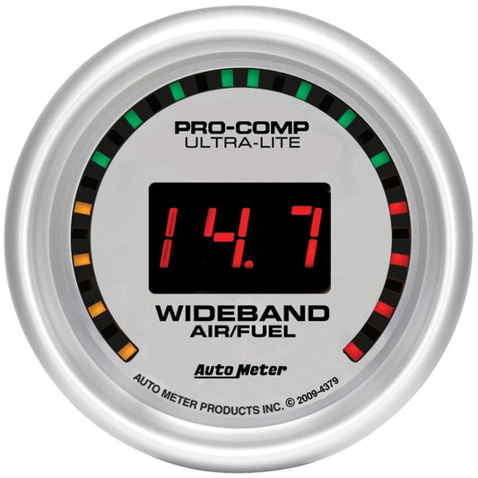 AutoMeter 4379 Autometer Ultra-Lite 52mm Digital Wideband Air/Fuel Ratio Street Gauge