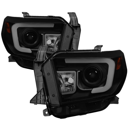 SPYDER 5080165 Spyder Toyota Tundra 2014-2016 Projector Headlights Light Bar DRL Black Smoke PRO-YD-TTU14-DRL-BSM