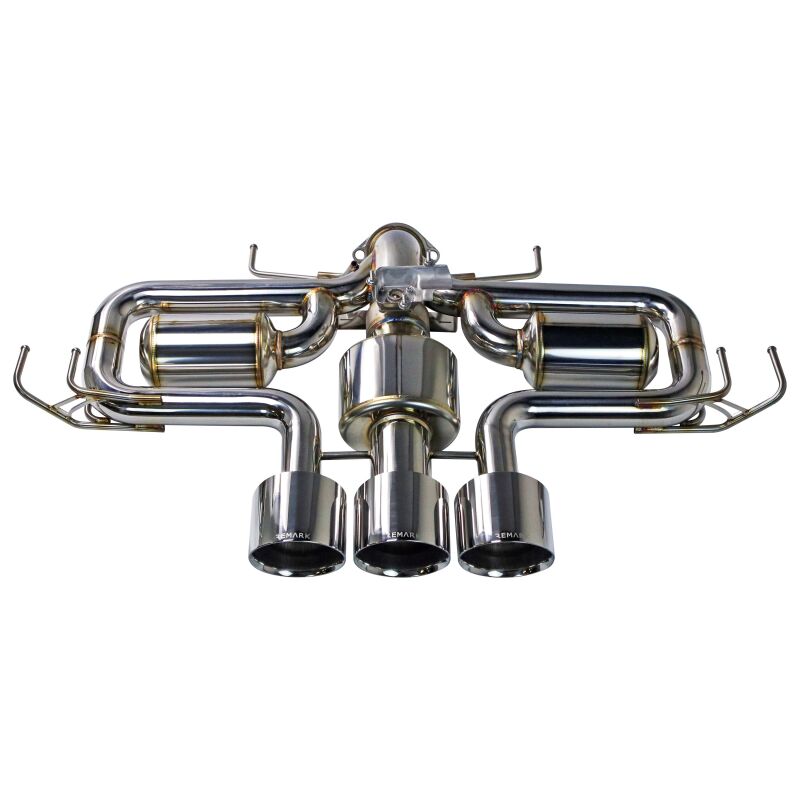 Remark RK-C3076H-09 2023+ Honda Civic Type-R (FL5) Triple Tip Catback Exhaust w/ Triple Tip & Front Pipe