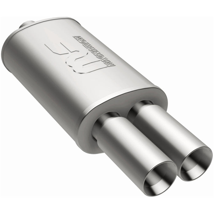 Magnaflow Perf Exhaust MAG14815 Stainless Muffler 2.25in In / Dual 3in Tips Out