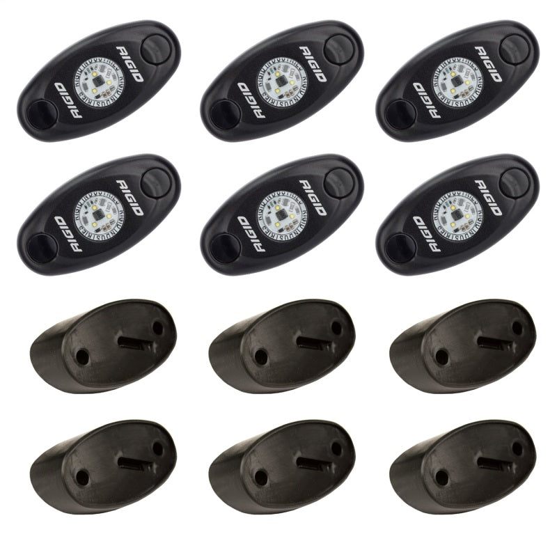 Rigid Industries 400293 Rock Light Kit- Amber (6 lights)