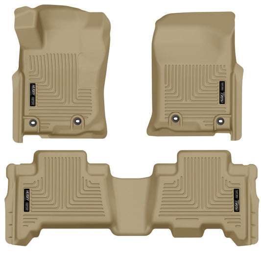 Husky Liners 99573 2013 Toyota 4Runner WeatherBeater Tan Front & 2nd Seat Floor Liners