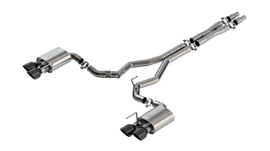 Borla 140965BC 2024 Ford Mustang Dark Horse 5.0L V8 w/Active Exhaust ATAK Cat-Back Exhaust System - BC Tips