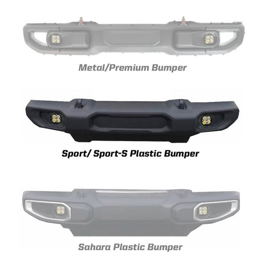 Baja Designs 447066 2018 Wrangler JL Squadron Sport Series Fog Pocket Kit