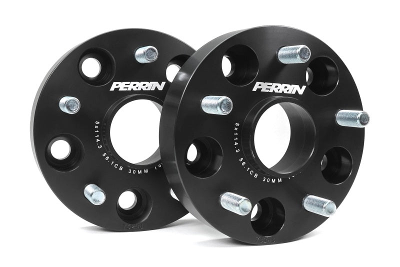 Perrin Performance PSP-WHL-030BK PERRIN Subaru 30mm Wheel Spacers 5x114.3 BP w/56mm Hub - Black