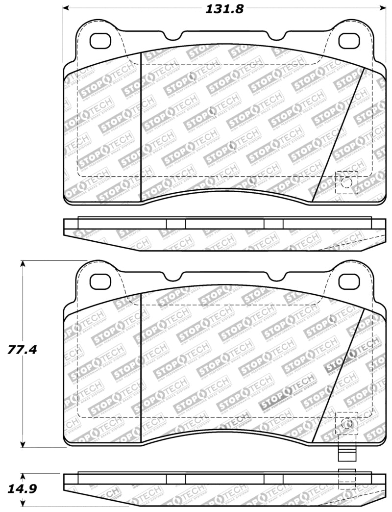 Stoptech 309.10010 StopTech Performance 04-07 STi / 03-06 Evo / 08-10 Evo / 10+ Camaro Front Brake Pads