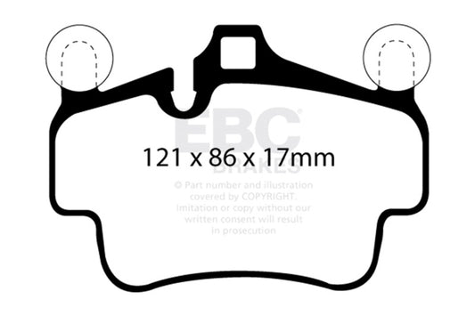 EBC DP52029NDX 07-08 Porsche 911 (997) (Cast Iron Rotor only) 3.6 Carrera 2 Bluestuff Front Brake Pads