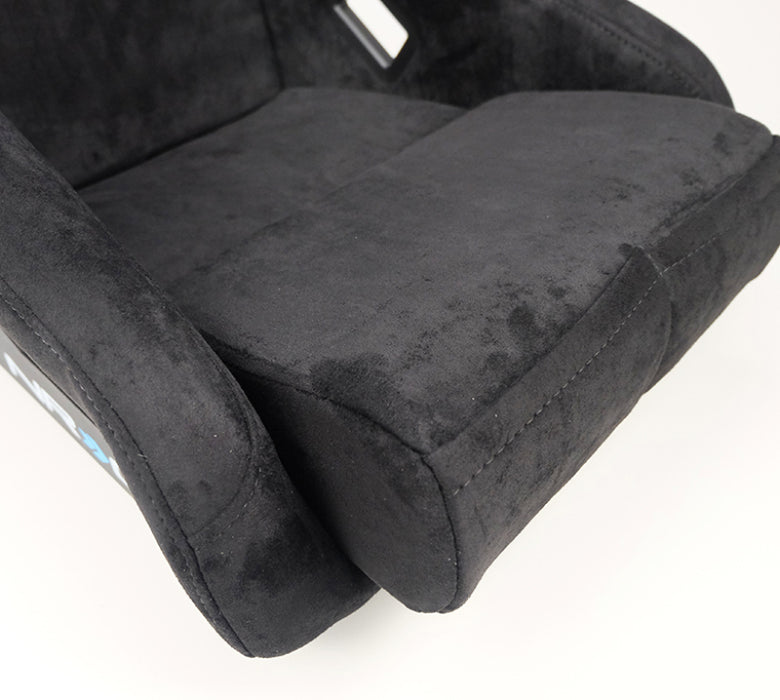 NRG FRP-303BK-ULTRA FRP Bucket Seat ULTRA Edition - Medium (Black Alcantara/Gold Glitter Back)