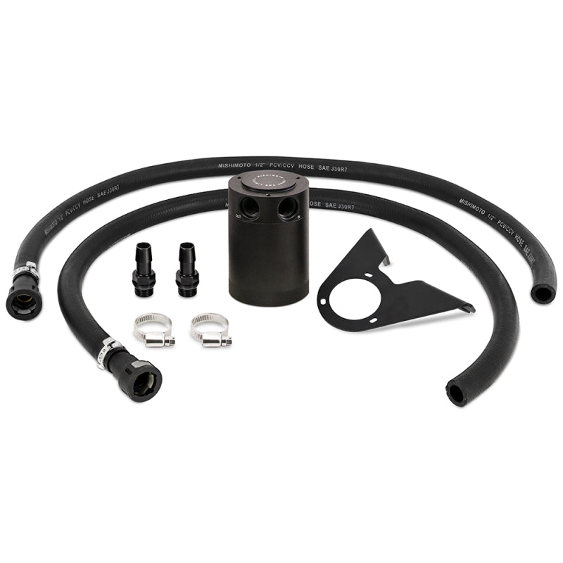 Mishimoto MMBCC-BR23-21P 2021+ Ford Bronco 2.3L Baffled Oil Catch Can - PCV Side - Black