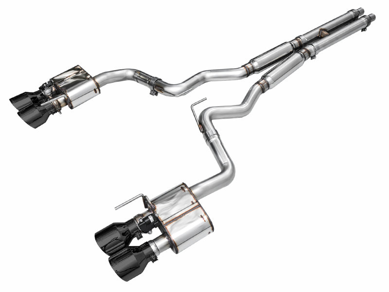 AWE Tuning 3025-43375 AWE 2024 Ford Mustang Dark Horse S650 RWD SwitchPath Catback Exhaust w/ Quad Diamond Black Tips