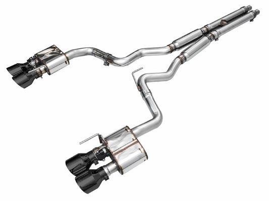 AWE Tuning 3025-43375 AWE 2024 Ford Mustang Dark Horse S650 RWD SwitchPath Catback Exhaust w/ Quad Diamond Black Tips