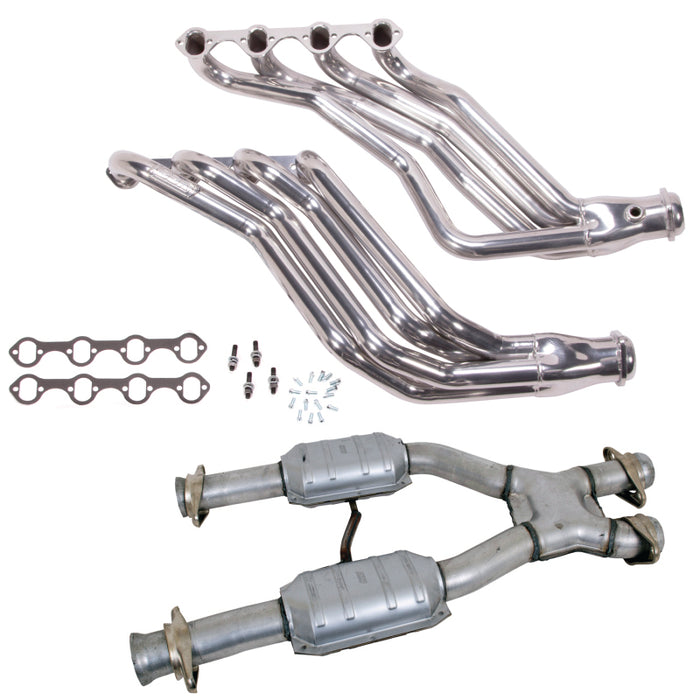 BBK 15943 79-93 Ford Mustang 5.0L 1-3/4 Long Tube Headers w/High Flow Catted X-Pipe (Silver Ceramic)