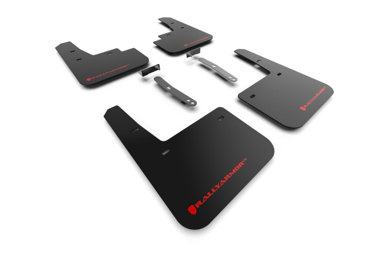 Rally Armor MF83-UR-BLK-RD 22-23 Hyundai Kona N Black UR Mud Flap w/Red Logo