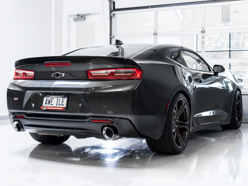 AWE Tuning 3020-32049 16-19 Chevrolet Camaro SS Axle-back Exhaust - Track Edition (Chrome Silver Tips)