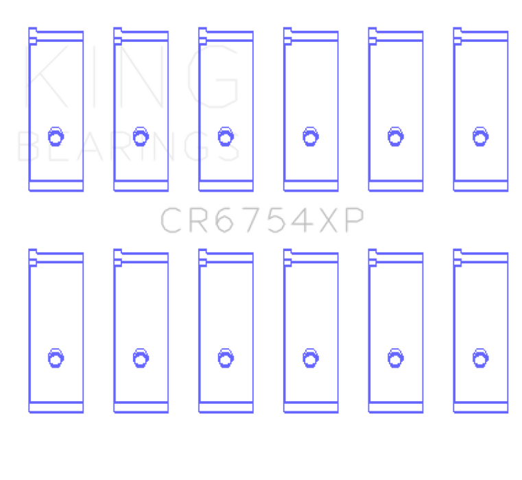 King Engine Bearings CR6754XPSTDX King Toyota/Lexus 2JZGE/2JZGTE 3.0L (Size STDX) Performance Rod Bearing Set