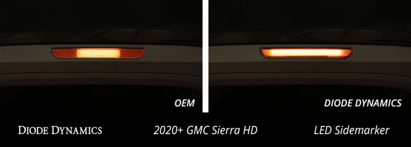 Diode Dynamics DD5127 20-21 Sierra 2500/3500 LED Sidemarkers HD Smoked Set
