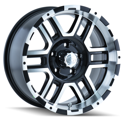 ION Wheels 179-6881B ION Type 179 16x8 / 8x165.1 BP / 10mm Offset / 130.8mm Hub Black/Machined Wheel