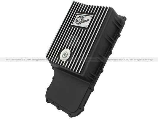 aFe 46-70182 Power Transmission Pan Black Machined 11-14 Ford 6R140 Trucks V8 6.7L (td)