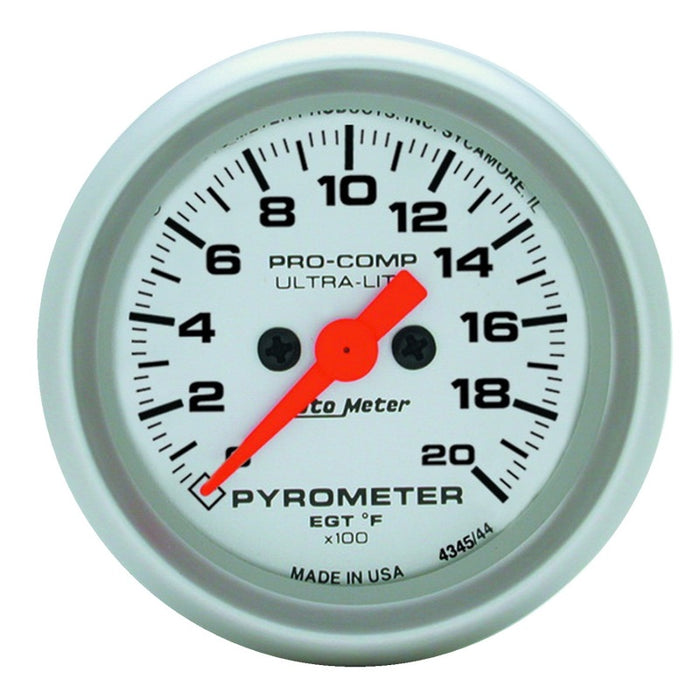 AutoMeter 4345 Autometer Ultra-Lite 52mm 0-2000 Deg F Electronic EGT Kit
