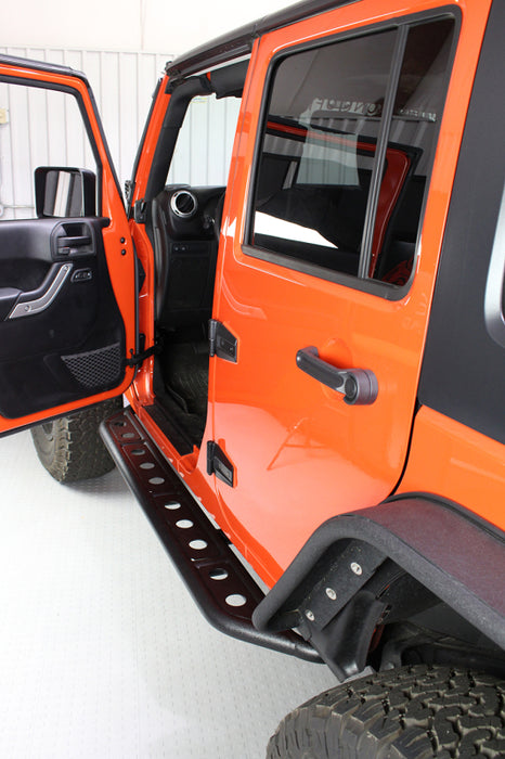 Fishbone Offroad FB23070 07-18 Jeep Wrangler JK 4 Door Steel Side Steps - Black Textured Powdercoat