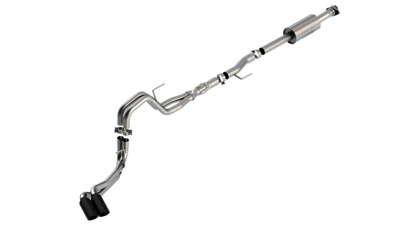 Borla 140875BC F-150 2021 5.0L 4dr CC SB EC STB Lariat/KR/Platnm/LTD 3/2.25 DSE Cat-Back ATAK Black CHR Tips