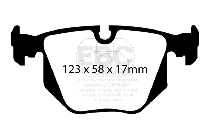 EBC DP41118R 01-07 BMW M3 3.2 (E46) Yellowstuff Rear Brake Pads