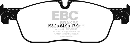 EBC DP32251C 2016+ Jaguar F-Pace 2.0L TD (180) Redstuff Front Brake Pads