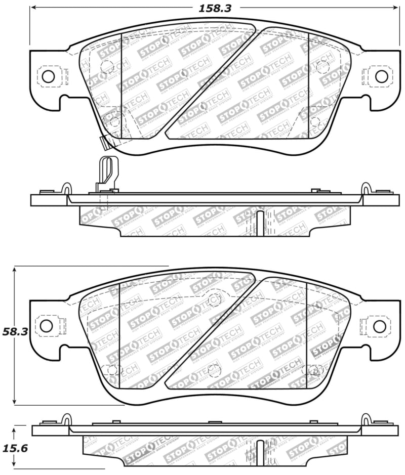Stoptech 309.12870 StopTech Performance 07-08 Infiniti G35 2WD Sedan / 08 Infiniti G37 Coupe Front Brake Pads