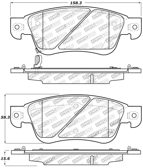 Stoptech 309.12870 StopTech Performance 07-08 Infiniti G35 2WD Sedan / 08 Infiniti G37 Coupe Front Brake Pads
