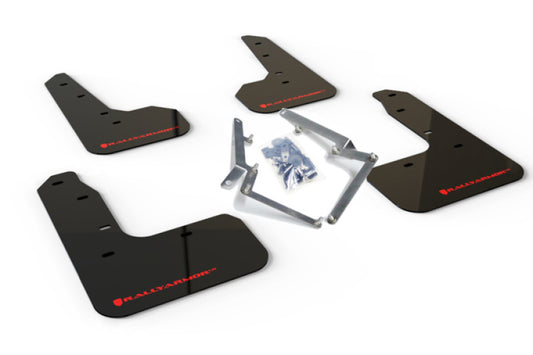 Rally Armor MF51-UR-BLK/RD 17-19 Honda Civic Sport/Sport Touring Black UR Mud Flap w/Red Logo