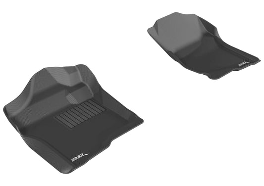 3D MAXpider L1CH04711509 2007-2013 Chevrolet Silverado Extended/Crew Cab Kagu 1st Row Floormat - Black