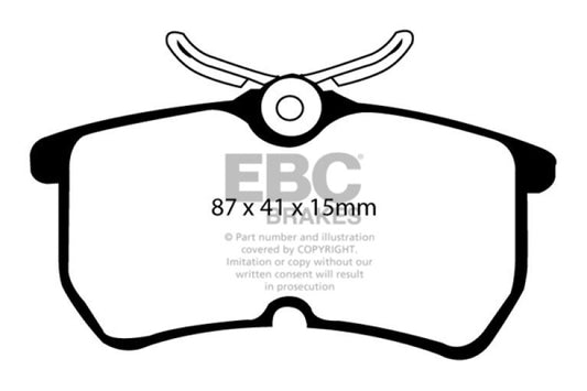 EBC DP21218 13+ Ford Fiesta 1.6 Turbo ST Greenstuff Rear Brake Pads