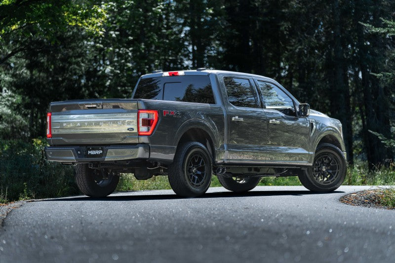 MBRP S5219BLK 2021+ Ford F150 Black Coated Dual Pre-Axle (Street Profile) 2.5in OD Tips 3in Cat Back Exhaust