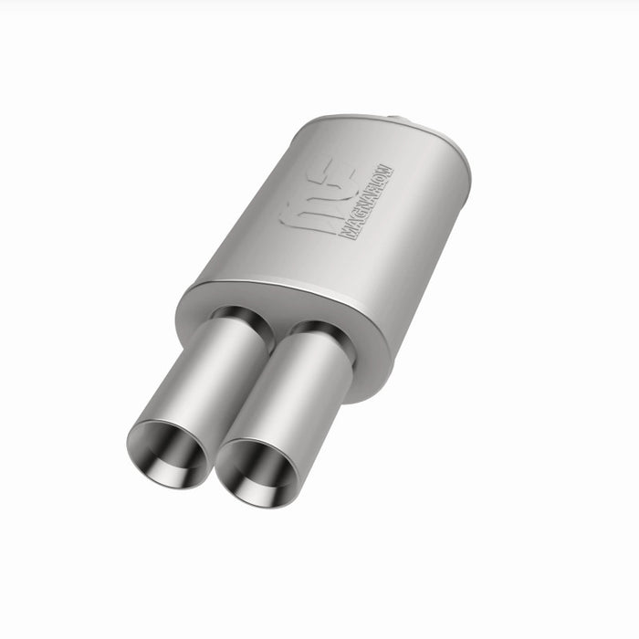 Magnaflow Perf Exhaust MAG14815 Stainless Muffler 2.25in In / Dual 3in Tips Out