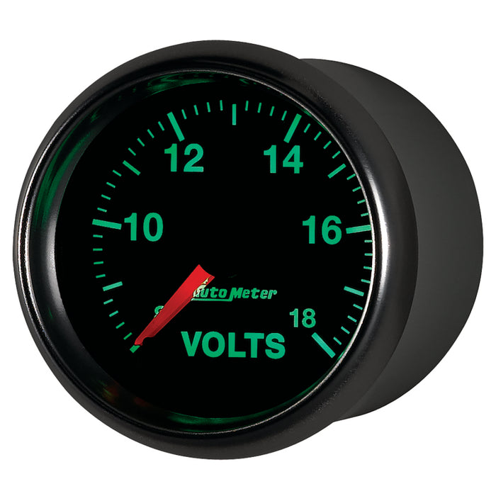 AutoMeter 3891 Autometer GS Series 2-1/16in Voltmeter 18V Electrical Gauge Full Sweep