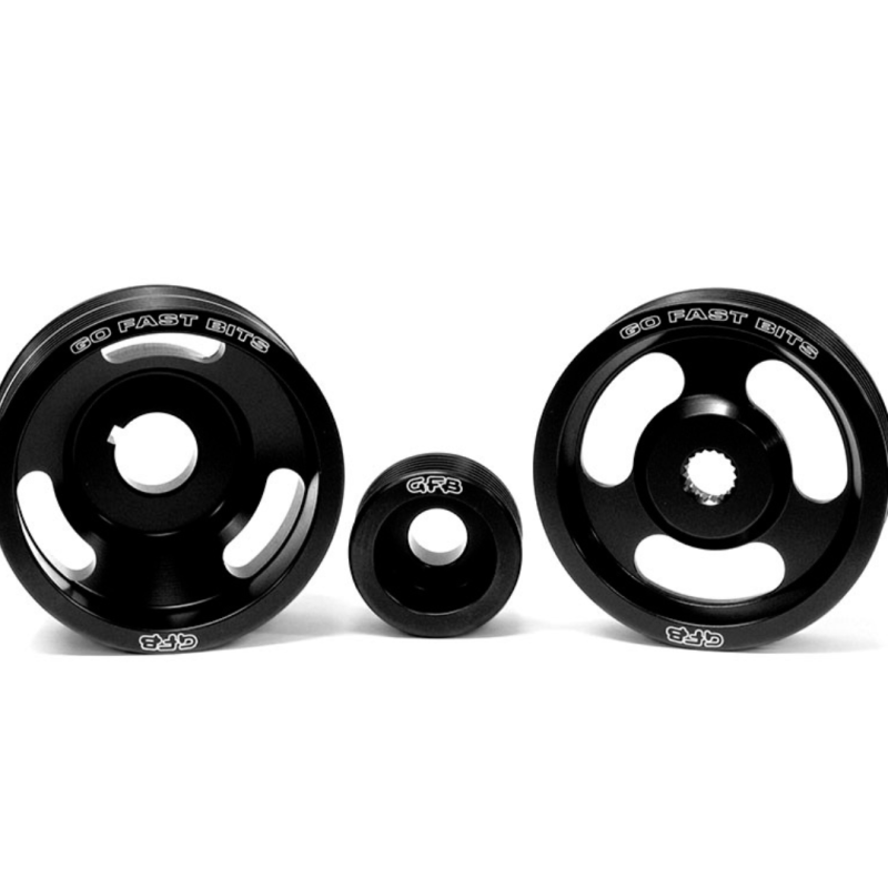 Go Fast Bits 2010 GFB 04-10 WRX/STI 3 Piece Under-Drive Pulley Kit w/ Belts (Crank Alternator & Power Steering)