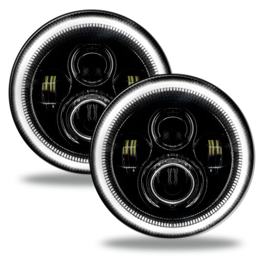 ORACLE Lighting 5769-001 Oracle 7in High Powered LED Headlights - Black Bezel - White