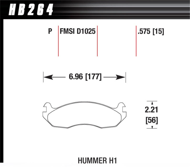 Hawk Performance HB264P.575 Hawk Super Duty Street Brake Pads