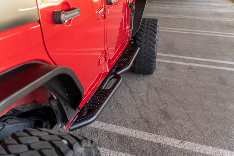 DV8 Offroad SRJK-08 07-18 Jeep Wrangler JK (4 Door Only) OE Plus Side Steps