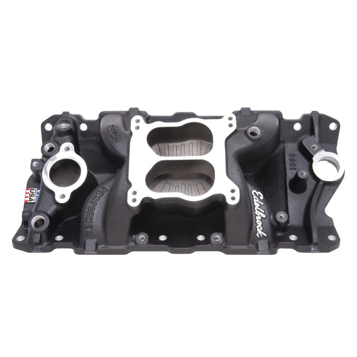 Edelbrock EDE26013 SBC Performer Air Gap Manifold - 262-400 Black