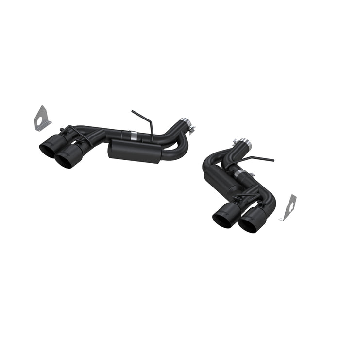 MBRP S7036BLK 16-19 Chevy Camaro V8 6.2L 6spd 3in Black Race Dual Axle Back w/ 4.5in Quad Dual Wall Tips