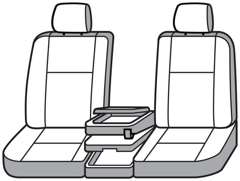 Covercraft SS3475PCCH 19-24 Chevrolet Silverado Polycotton SeatSaver Custom Front Row Seat Covers - Charcoal