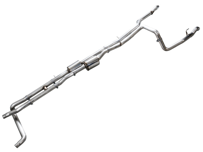 AWE Tuning 3015-31202 AWE 4th Gen GM 1500 6.2L Catback Split Rear Exit (w/ Bumper Cutouts) - OE Tips