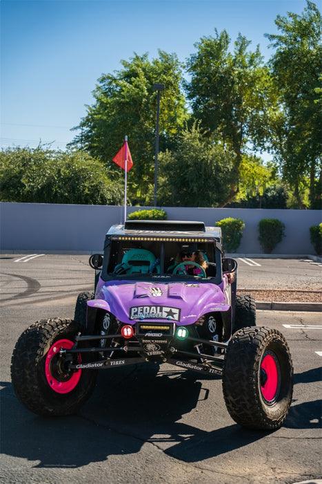 Rigid Industries 36117-SHREDDY x SHREDDY 360-Series 4in Lights w/Wt Bcklght (2) + 6 Covers (2 Pink/2 Teal/2 Blk)