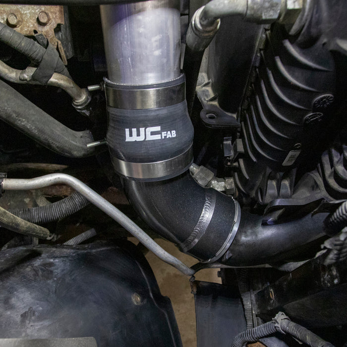 Wehrli WCF100466-GB 06-10 GM LBZ/LMM Duramax Passenger Side Intercooler Outlet Elbow Kit - Gloss Black