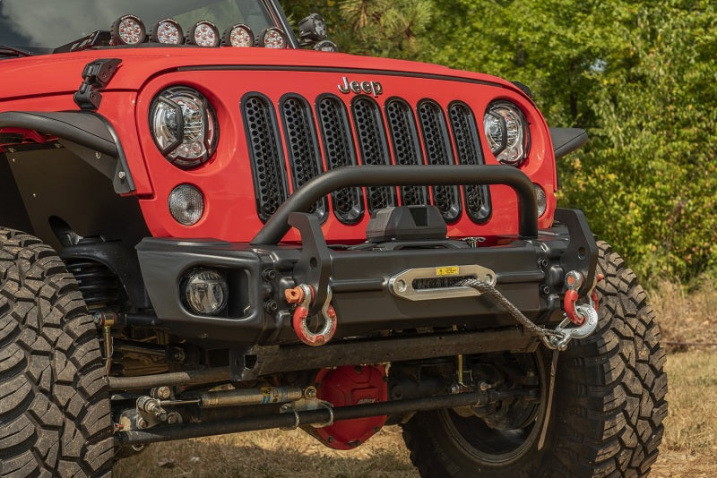 Rugged Ridge 11549.14 Arcus Front Bumper Tube Overrider Black JK