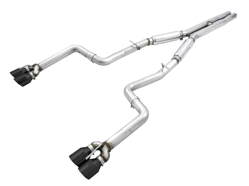 AWE Tuning 3015-43144 2015+ Dodge Challenger 6.4L/6.2L SC Track Edition Exhaust - Quad Diamond Black Tips